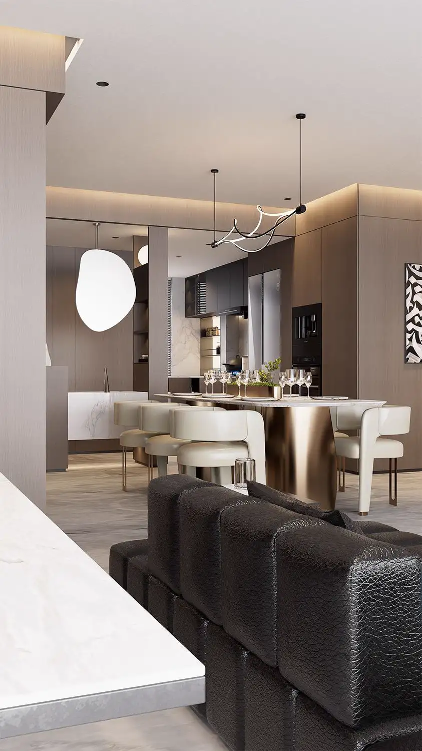 Italian Minimal Interior Rendering 04, interior view 1