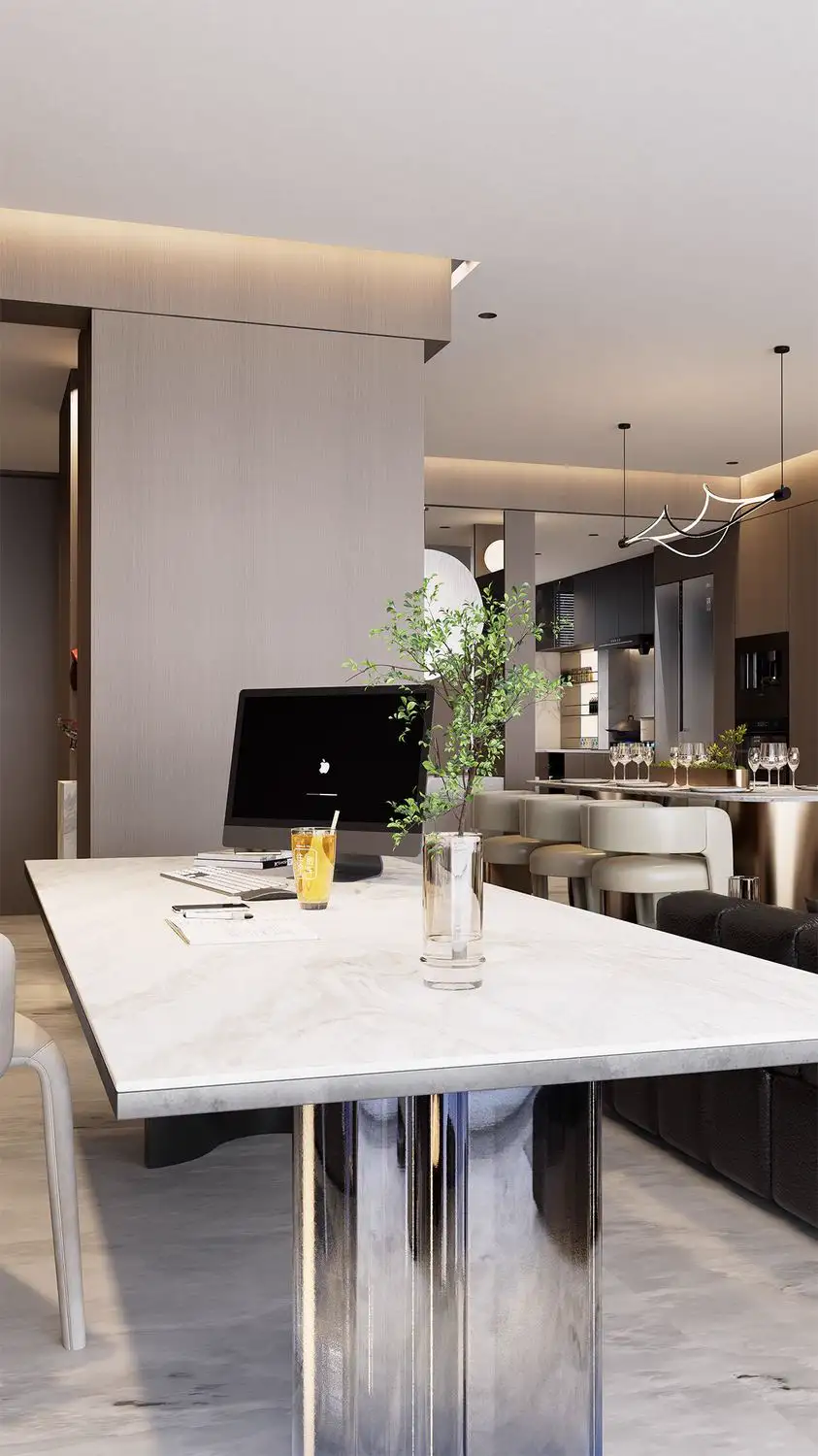 Italian Minimal Interior Rendering 04, interior view 14