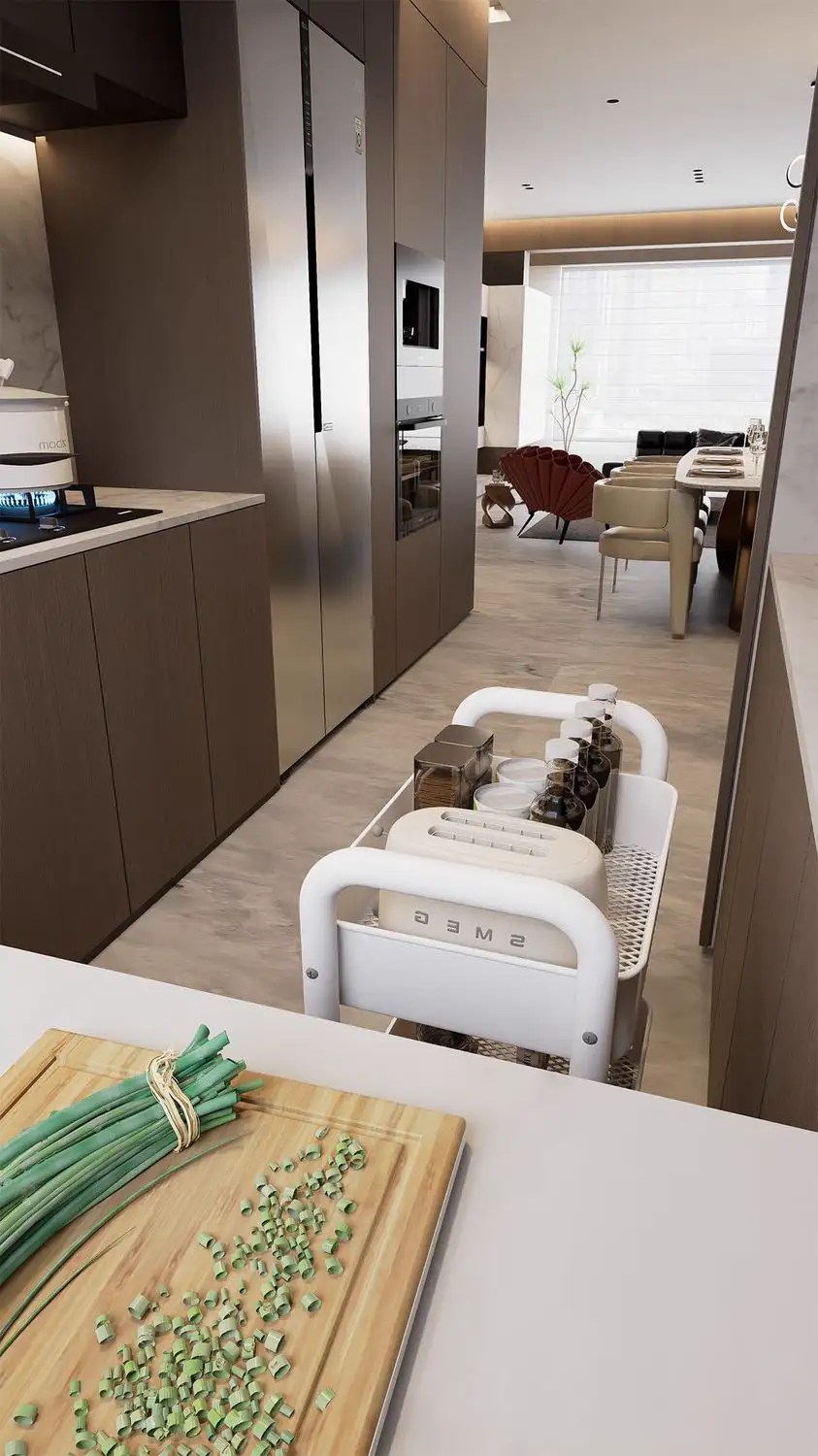 Italian Minimal Interior Rendering 04, interior view 17