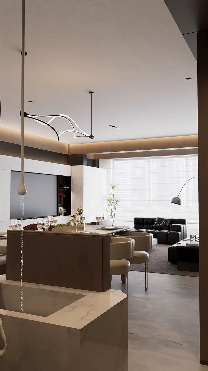 Italian Minimal Interior Rendering 04, interior view 27