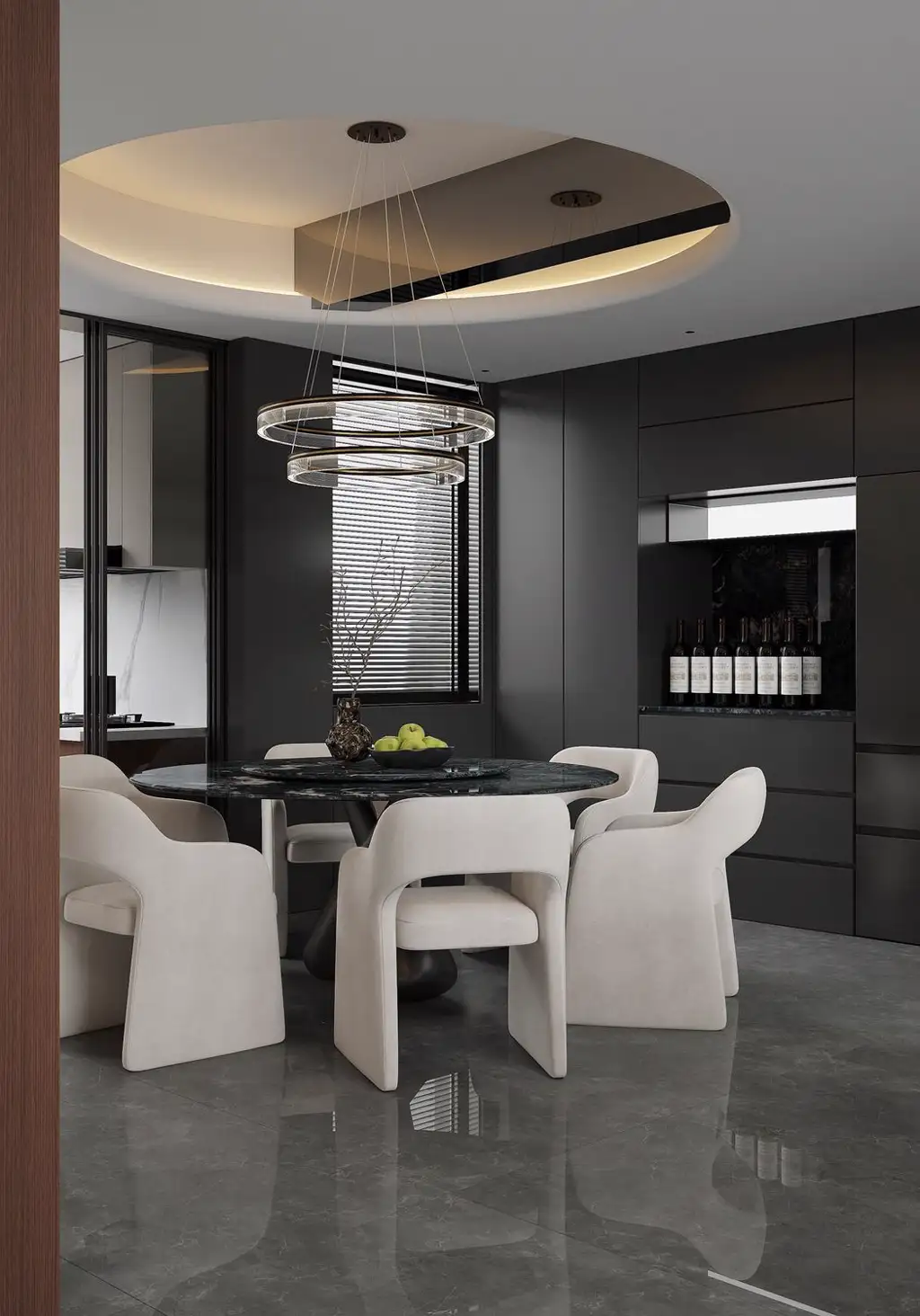 Double-height Villa Rendering 03, interior view 2