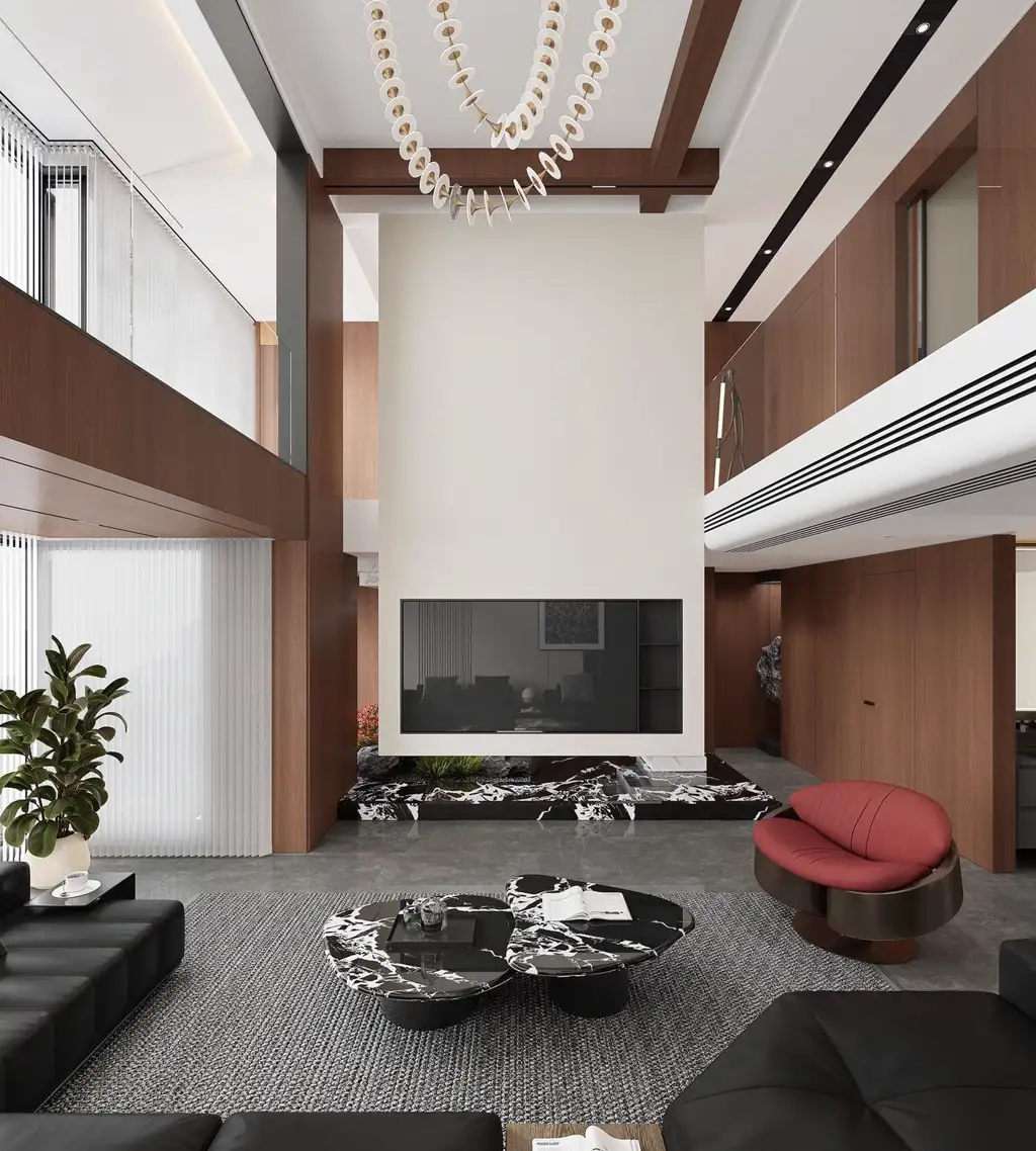 Double-height Villa Rendering 03, interior view 6