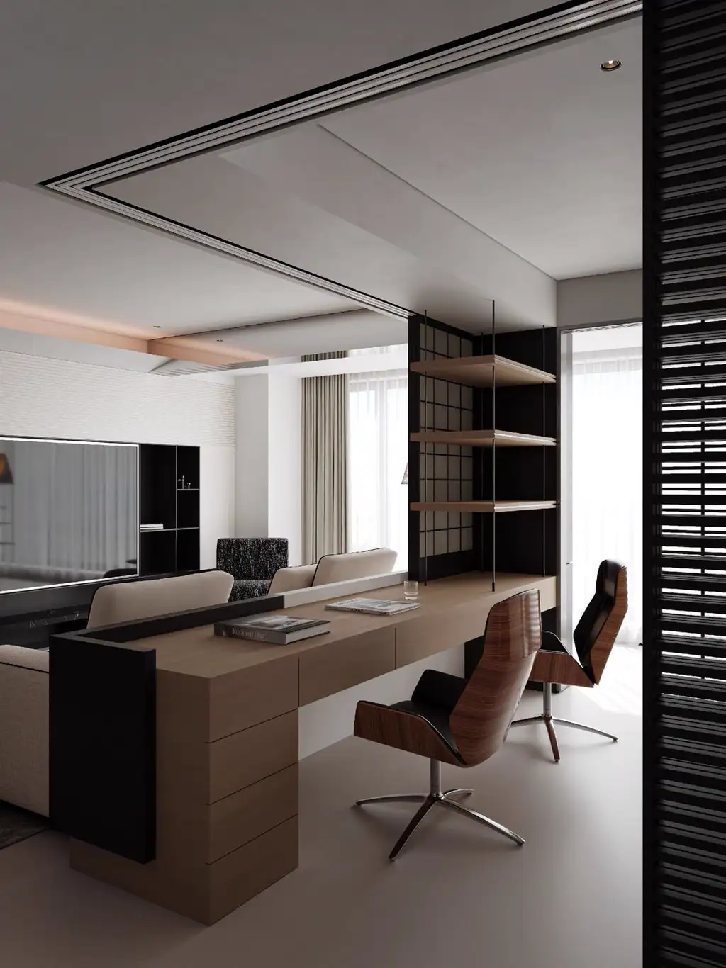 Italian Minimal Interior Rendering 07, interior view 1