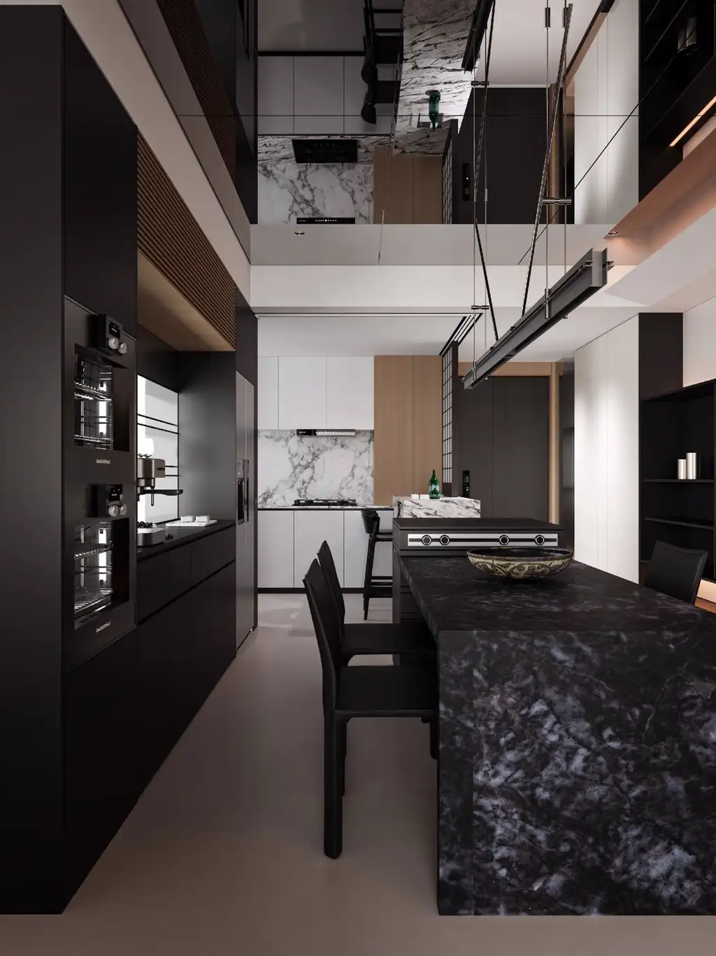 Italian Minimal Interior Rendering 07, interior view 3