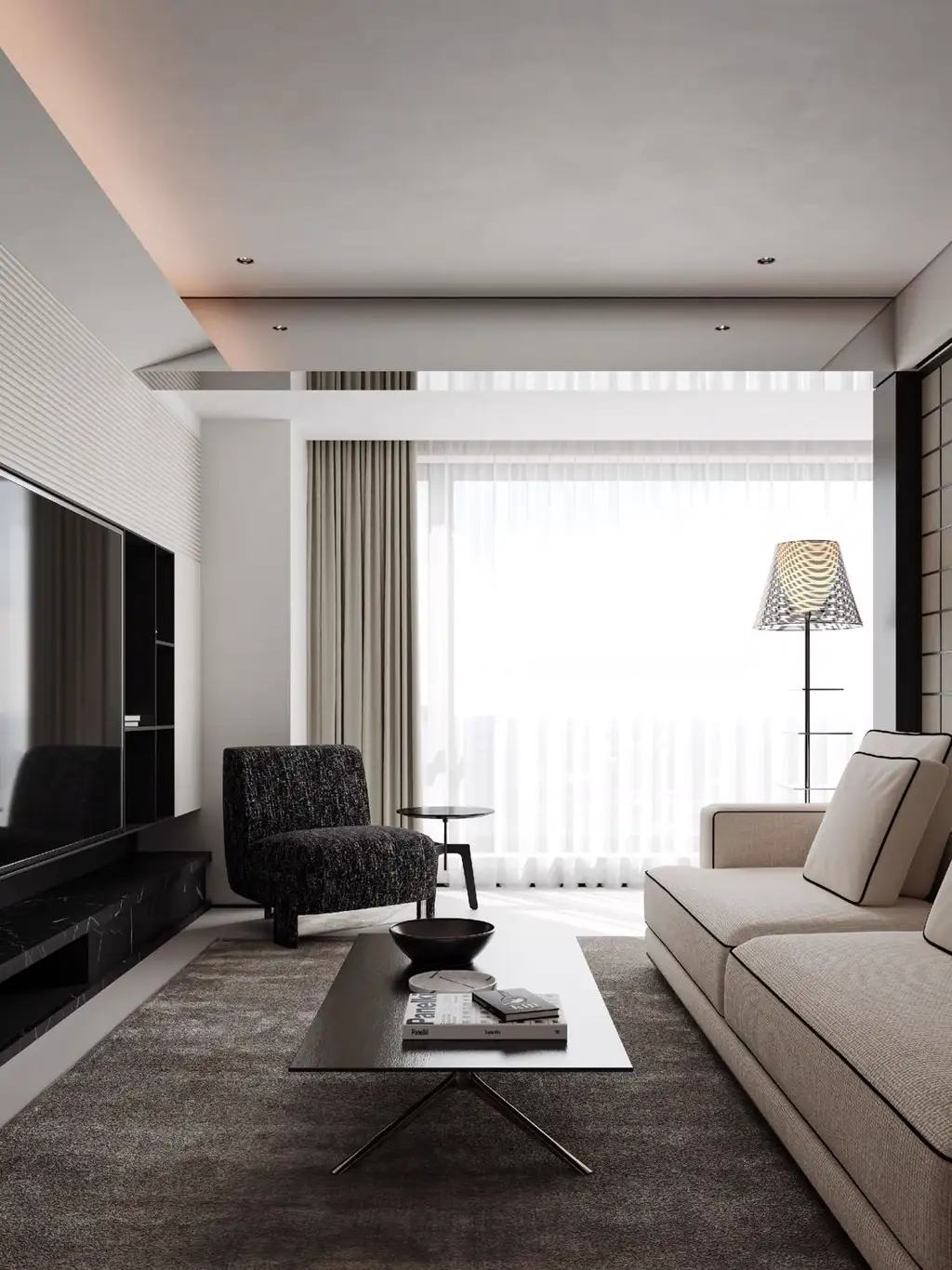 Italian Minimal Interior Rendering 07, interior view 4