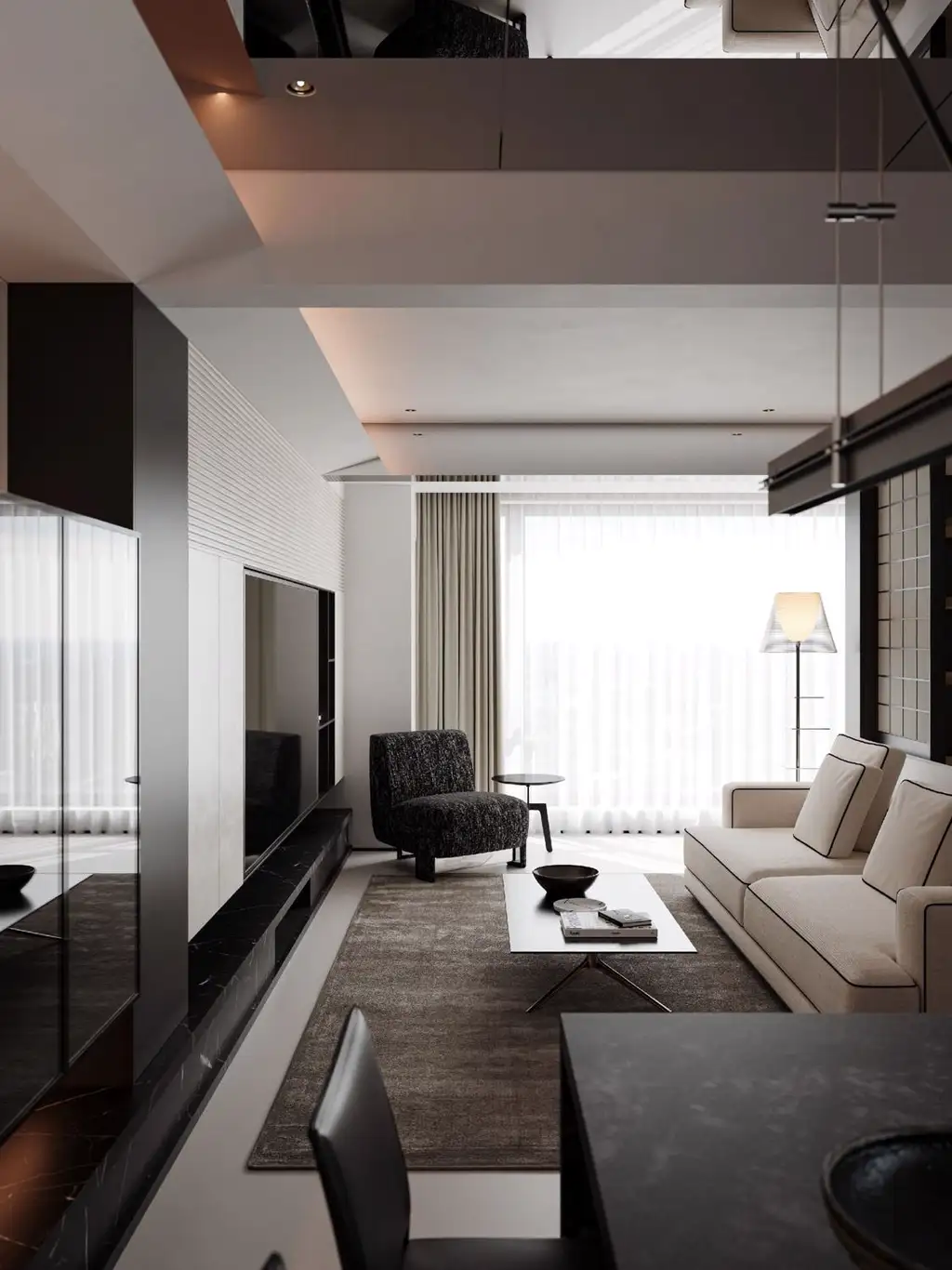 Italian Minimal Interior Rendering 07, interior view 5
