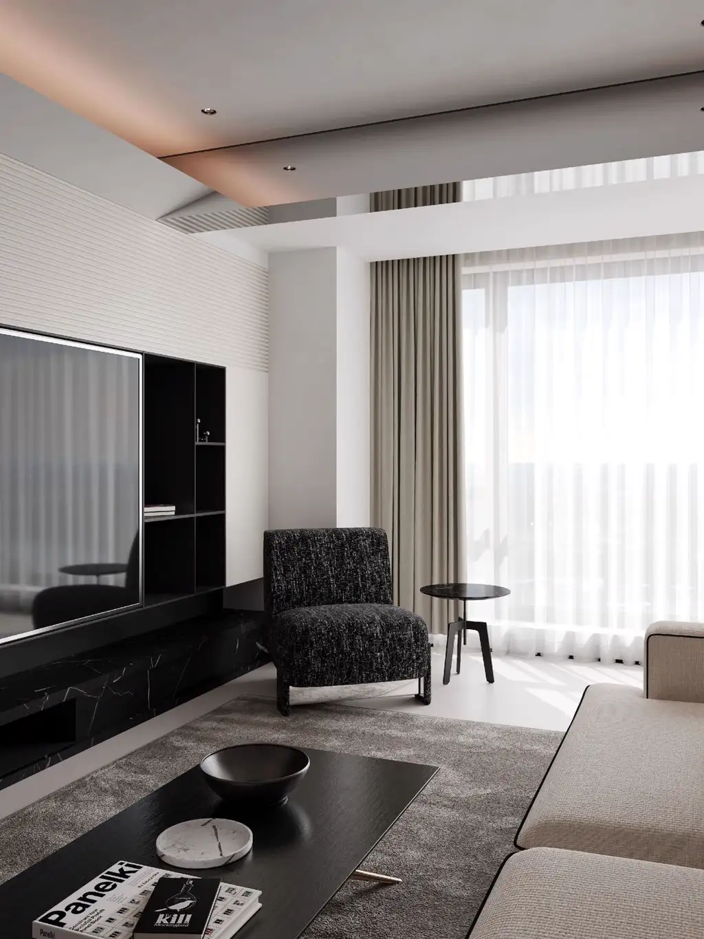 Italian Minimal Interior Rendering 07, interior view 6