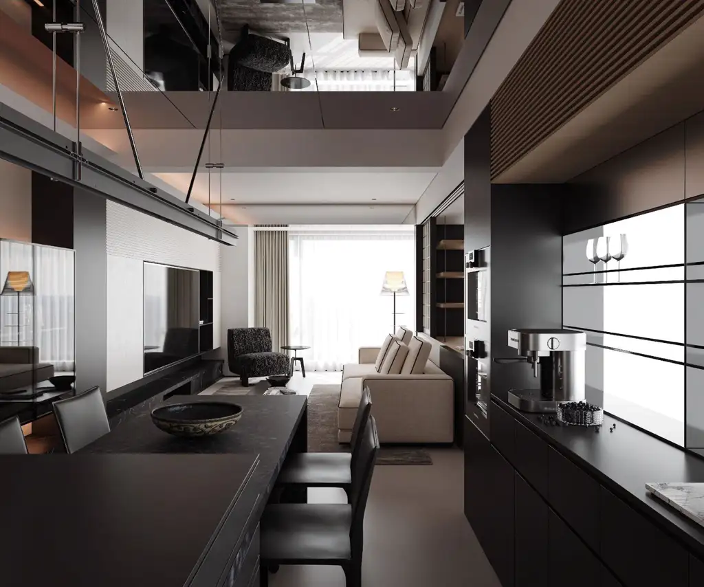 Italian Minimal Interior Rendering 07, interior view 7