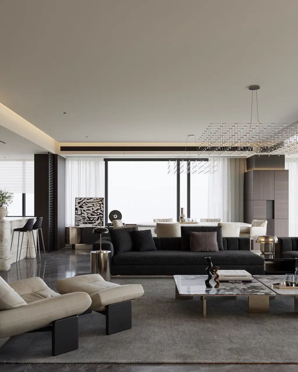 Italian Minimal Interior Rendering 08, interior view 3