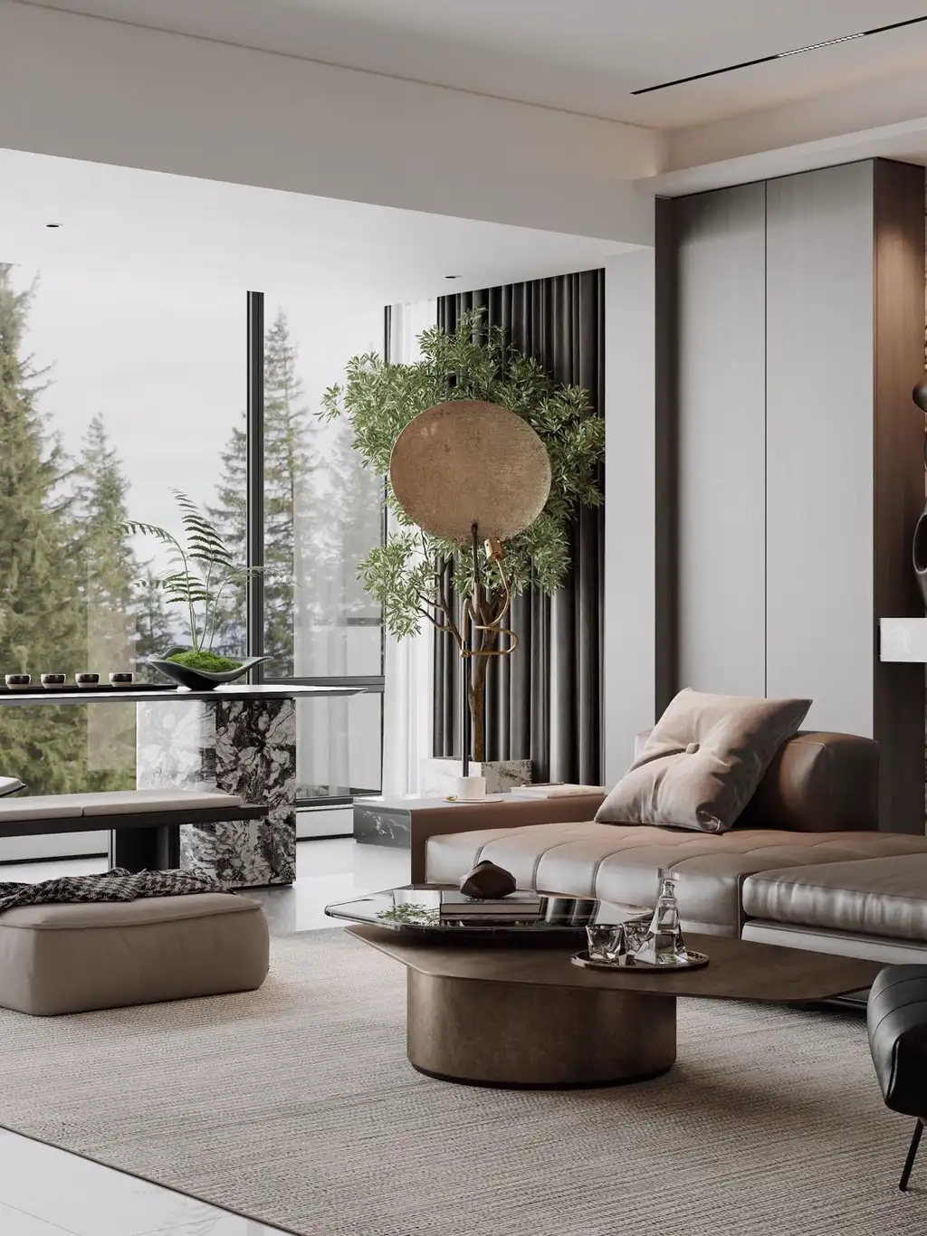 Italian Minimal Interior Rendering 09, interior view 1