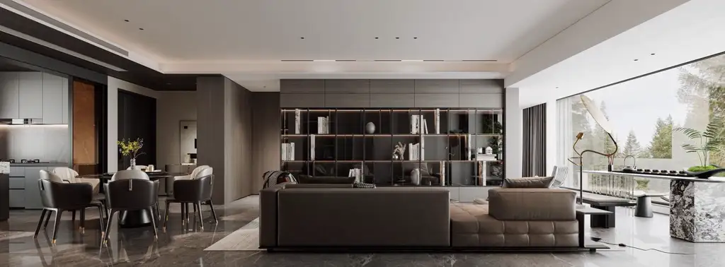 Italian Minimal Interior Rendering 09, interior view 7