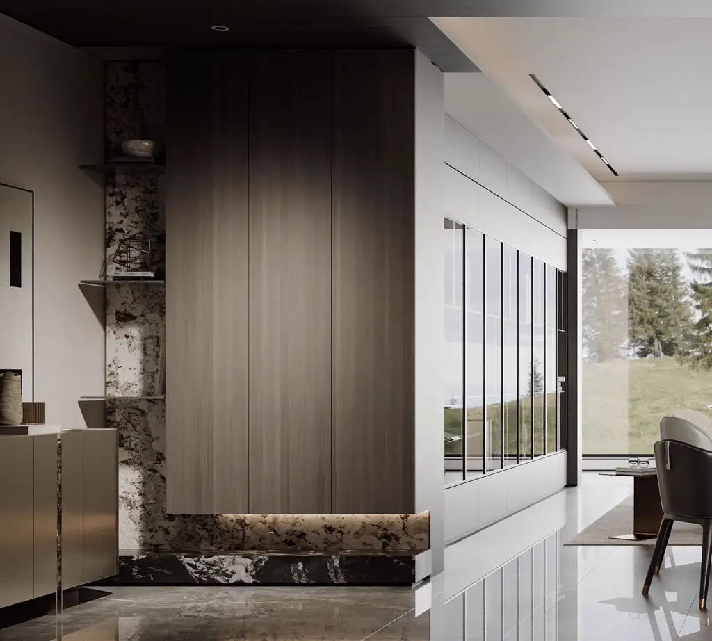 Italian Minimal Interior Rendering 09, interior view 8