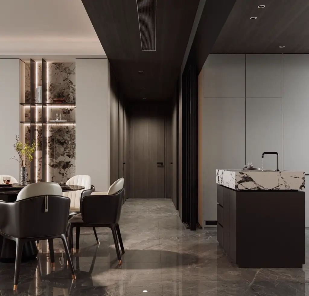 Italian Minimal Interior Rendering 09, interior view 11