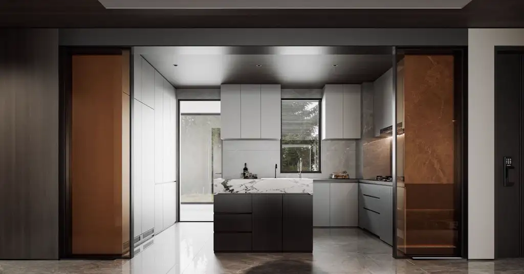 Italian Minimal Interior Rendering 09, interior view 12