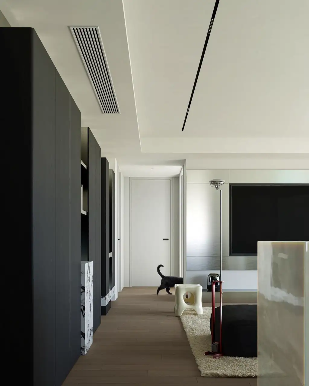 Italian Minimal Interior Rendering 10, interior view 2
