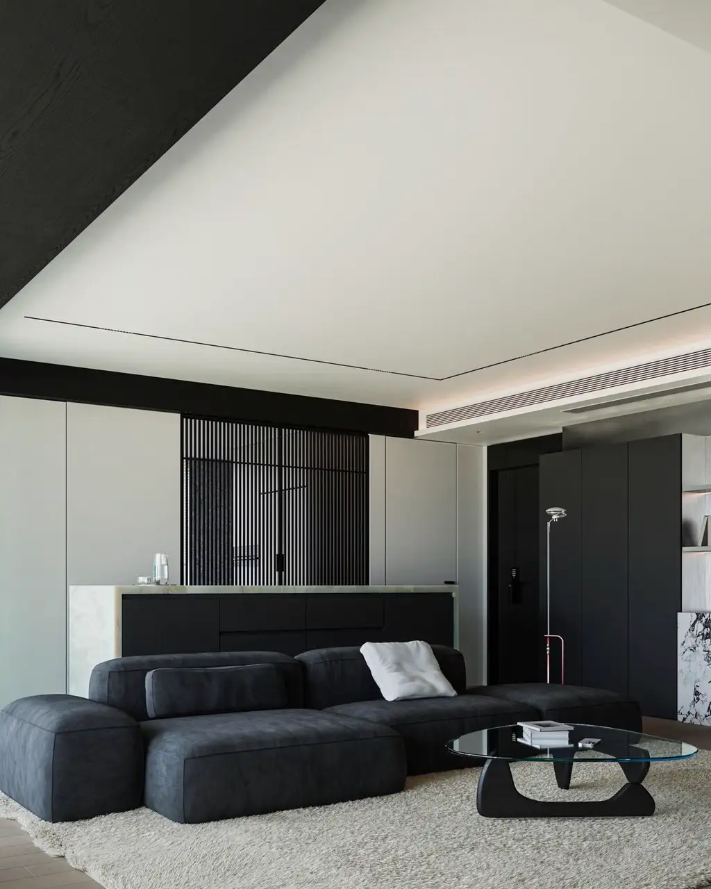 Italian Minimal Interior Rendering 10, interior view 4