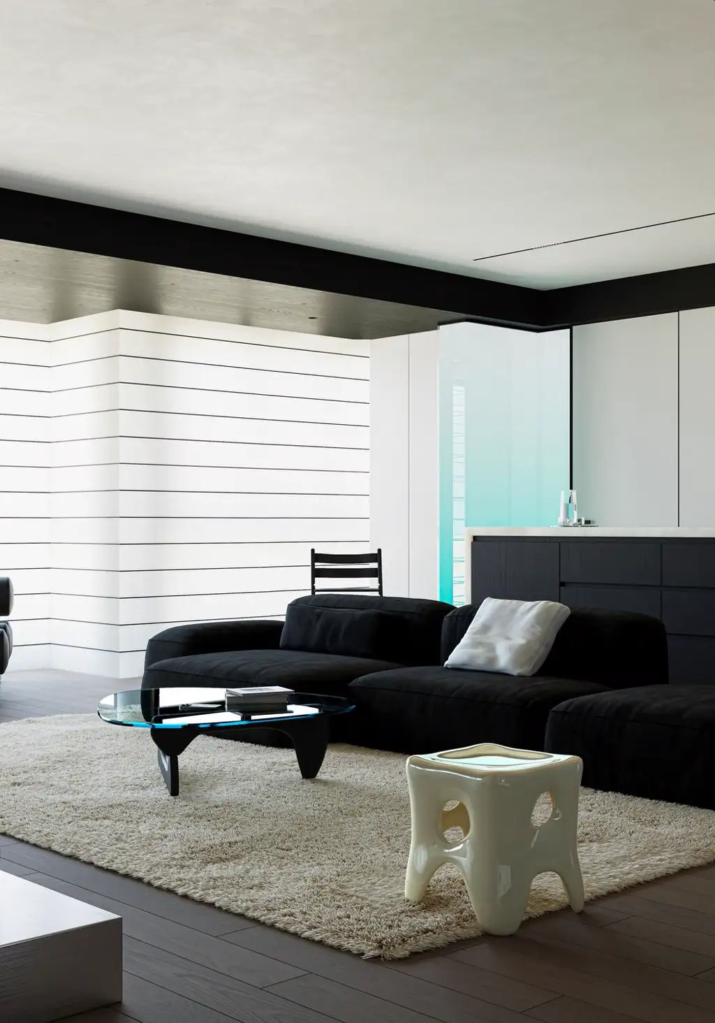 Italian Minimal Interior Rendering 10, interior view 12