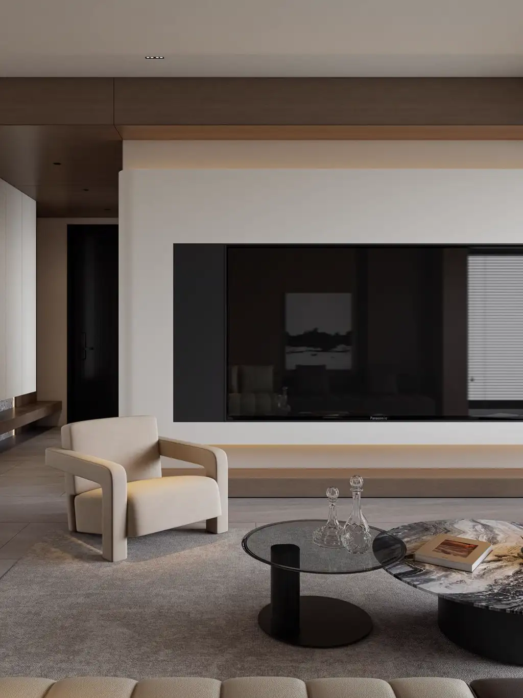 Italian Minimal Interior Rendering 11, interior view 4