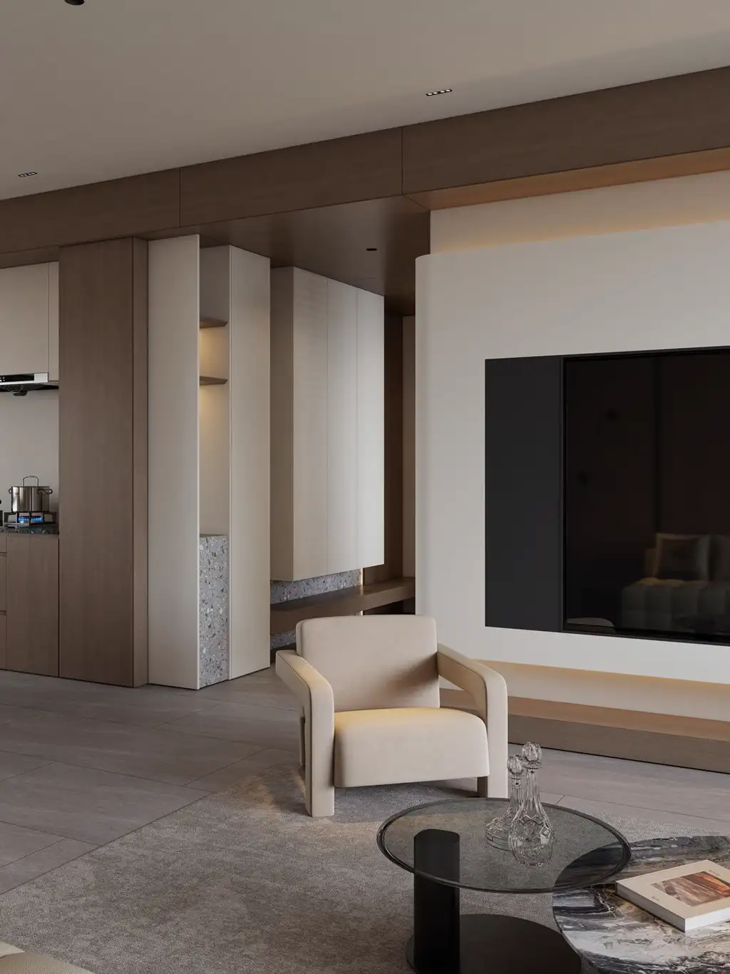 Italian Minimal Interior Rendering 11, interior view 5