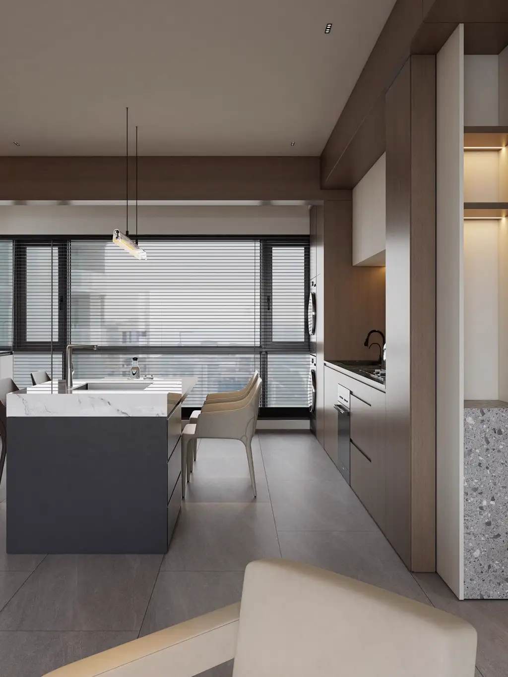 Italian Minimal Interior Rendering 11, interior view 6