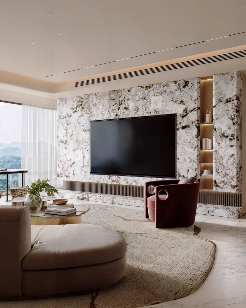 Italian Light Luxury Interior Rendering 02, interior view 2