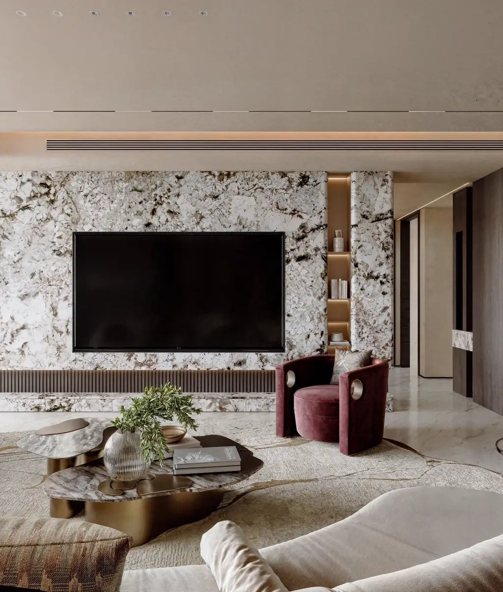 Italian Light Luxury Interior Rendering 02, interior view 3