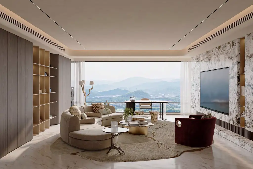 Italian Light Luxury Interior Rendering 02, interior view 5