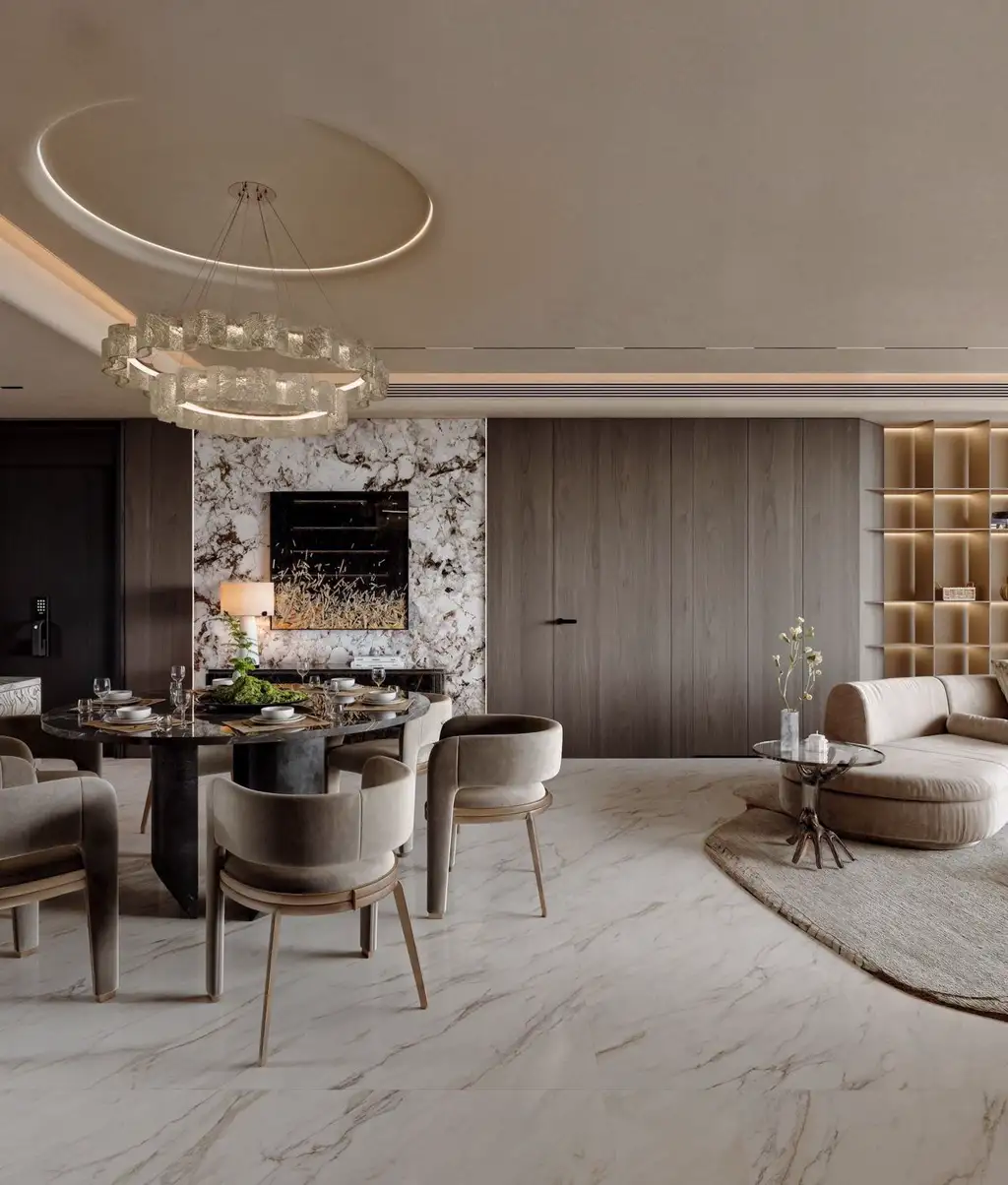 Italian Light Luxury Interior Rendering 02, interior view 8