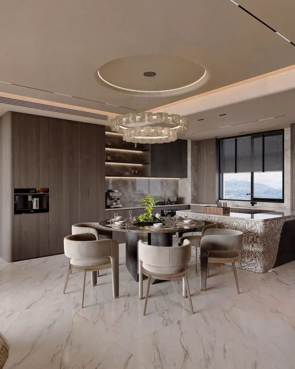 Italian Light Luxury Interior Rendering 02, interior view 9