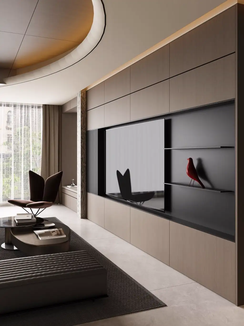 Italian Light Luxury Interior Rendering 03, interior view 1