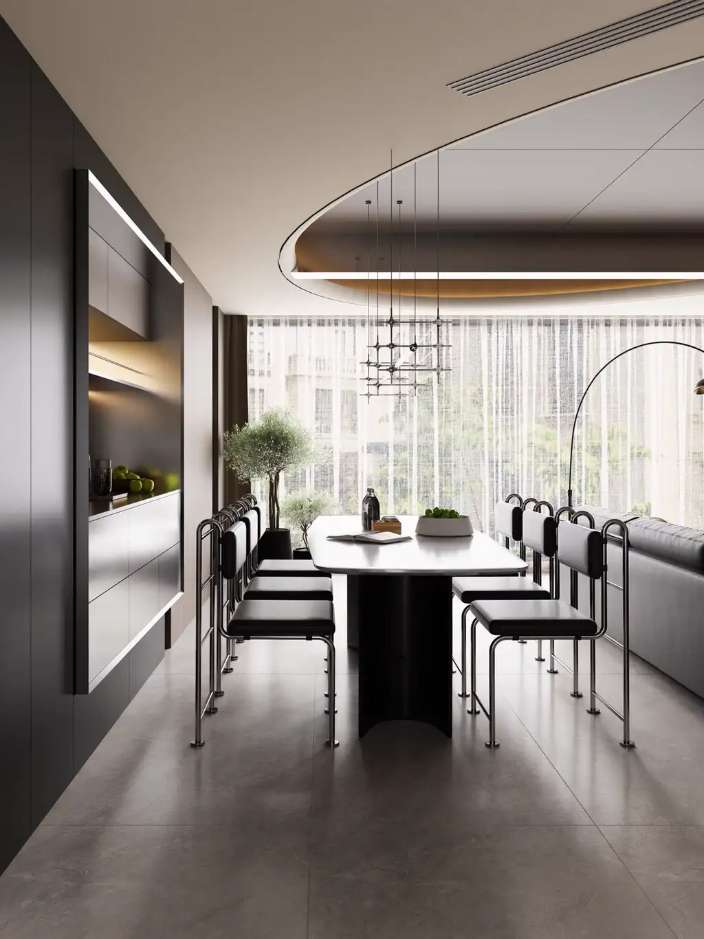 Italian Light Luxury Interior Rendering 03, interior view 8