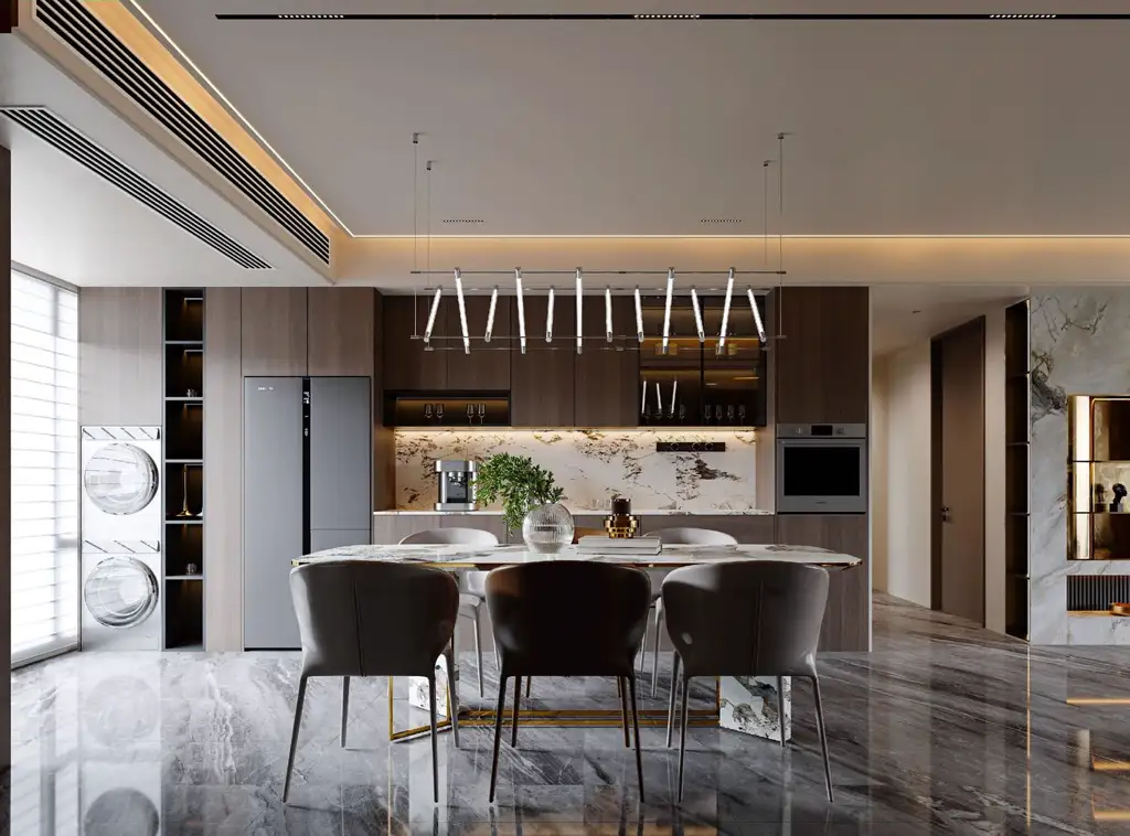 Italian Light Luxury Interior Rendering 04, interior view 3