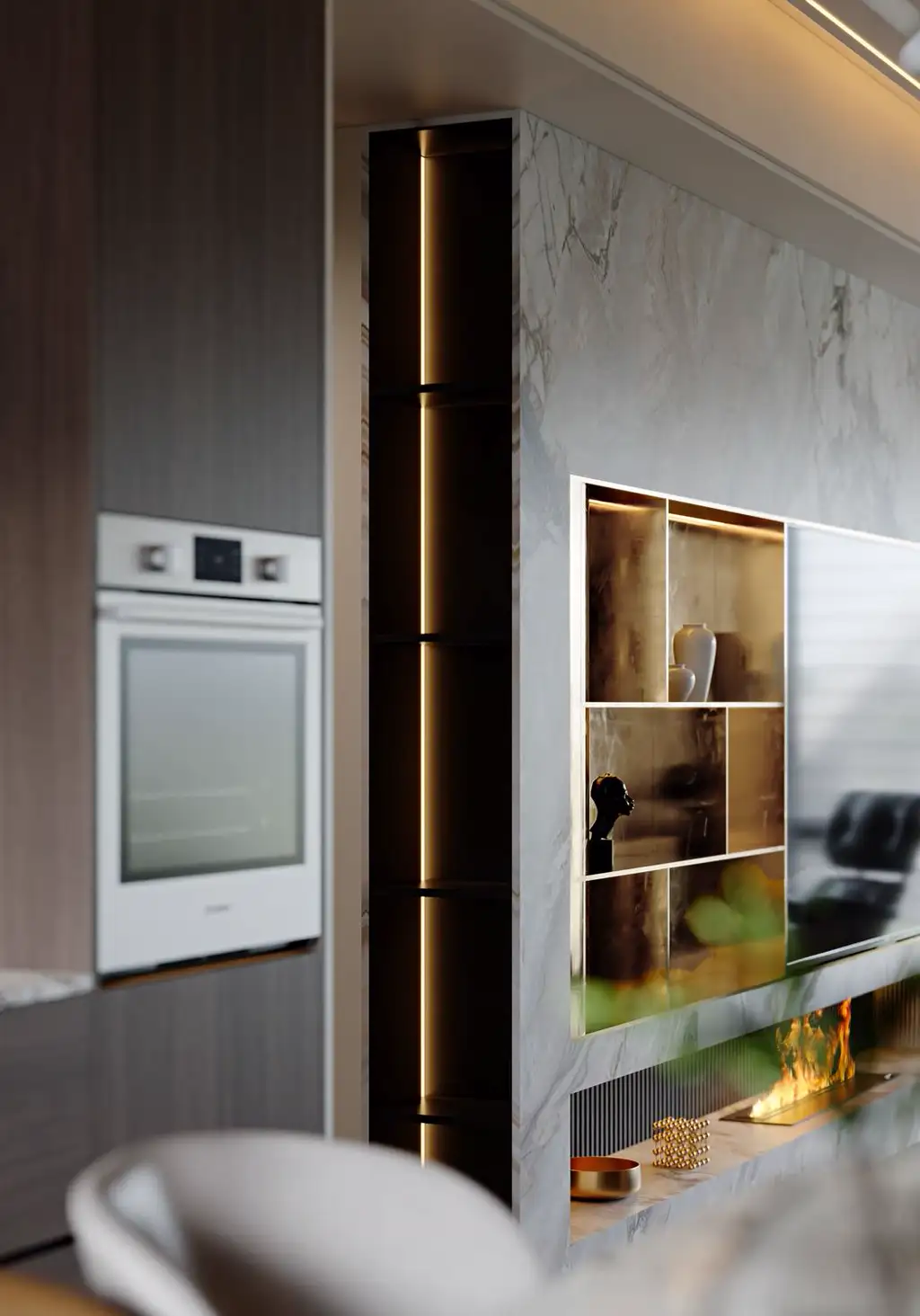 Italian Light Luxury Interior Rendering 04, interior view 6