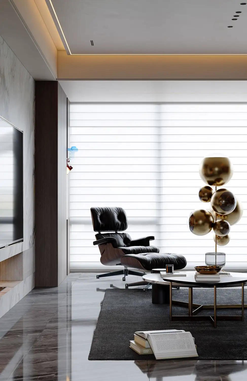 Italian Light Luxury Interior Rendering 04, interior view 11