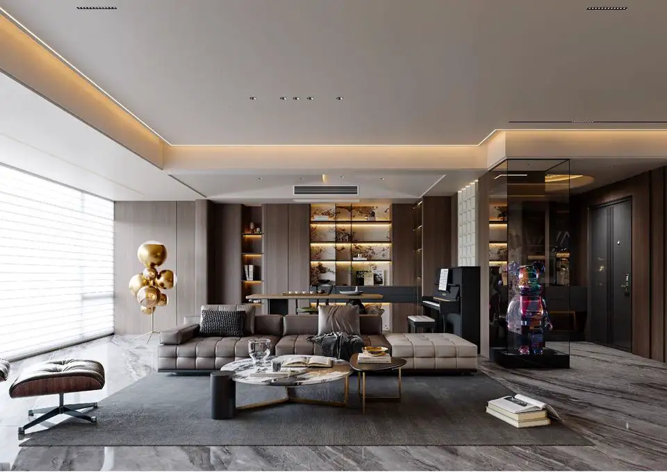 Italian Light Luxury Interior Rendering 04 cover rendering