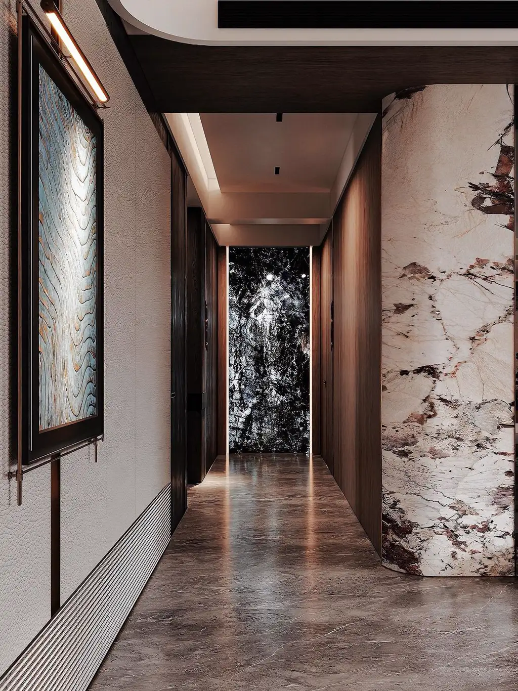 Italian Light Luxury Interior Rendering 05, interior view 1