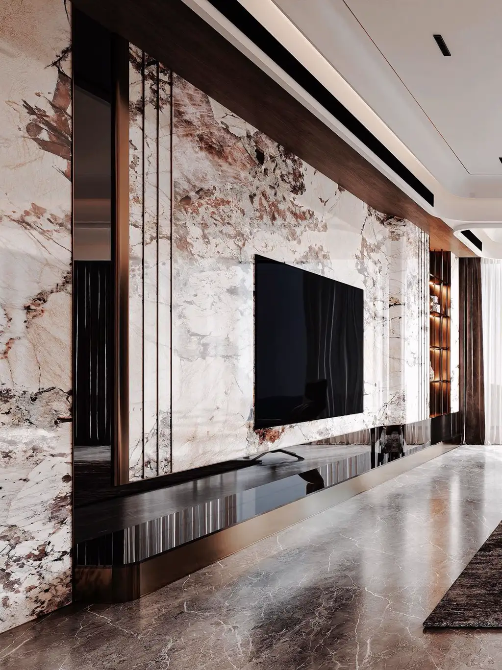 Italian Light Luxury Interior Rendering 05, interior view 2