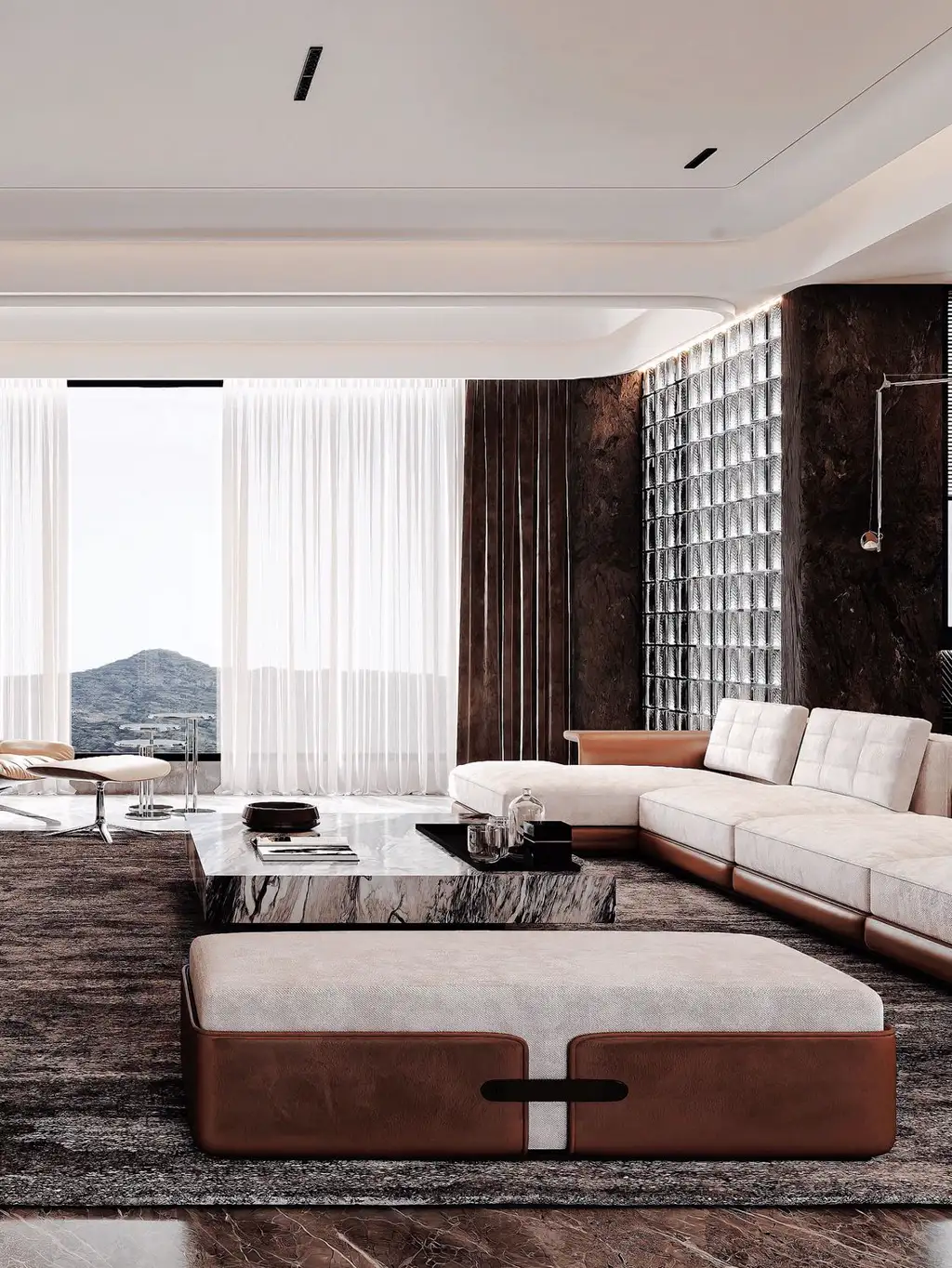 Italian Light Luxury Interior Rendering 05, interior view 3
