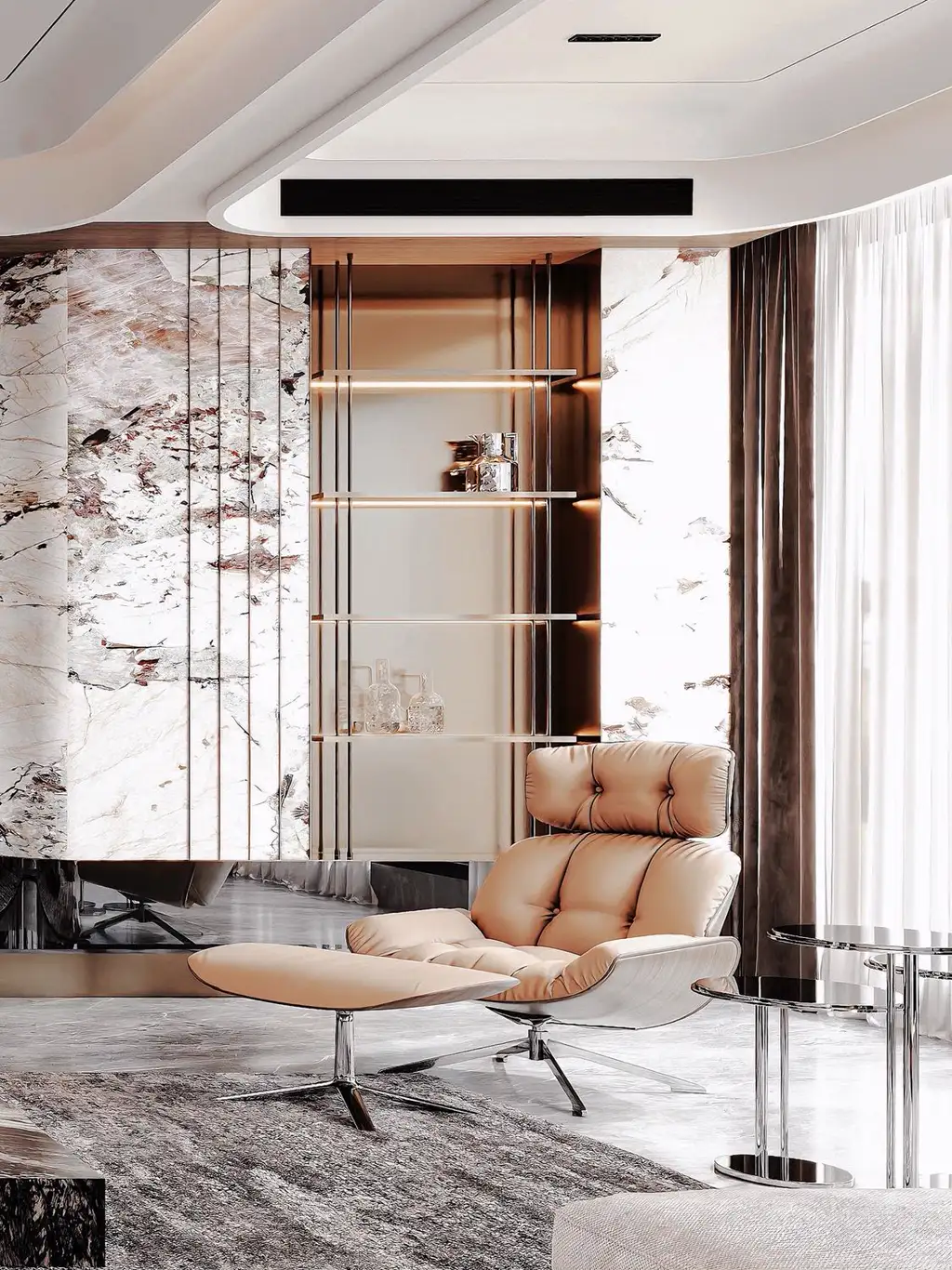 Italian Light Luxury Interior Rendering 05, interior view 8