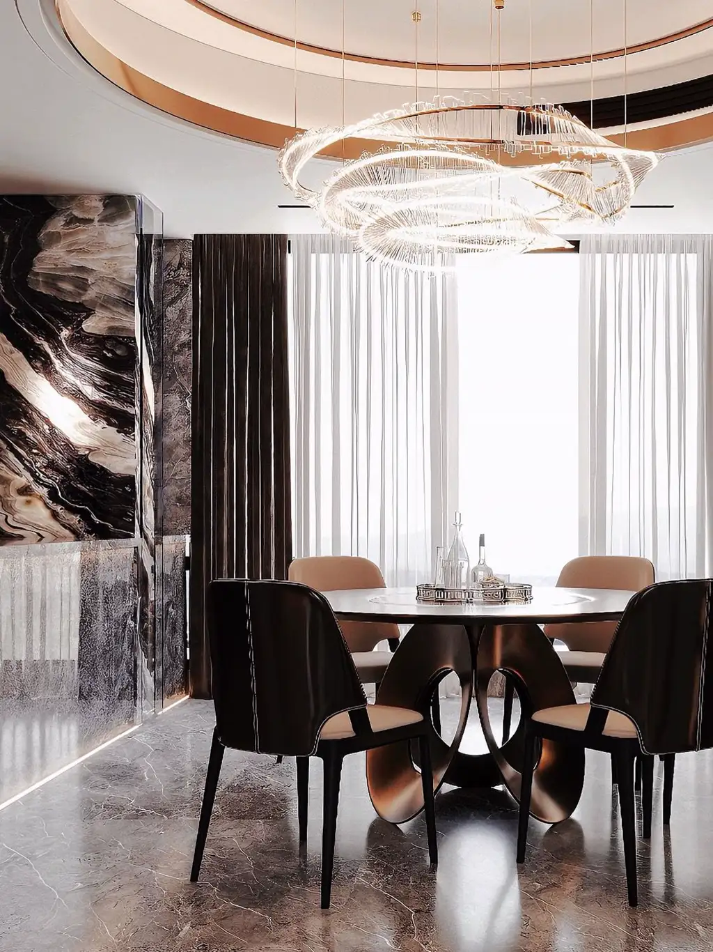 Italian Light Luxury Interior Rendering 05, interior view 11