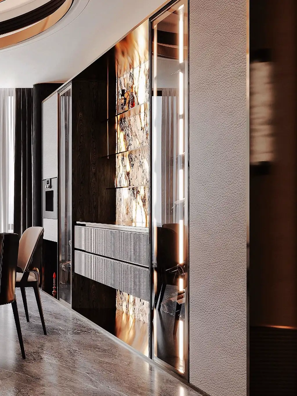 Italian Light Luxury Interior Rendering 05, interior view 12