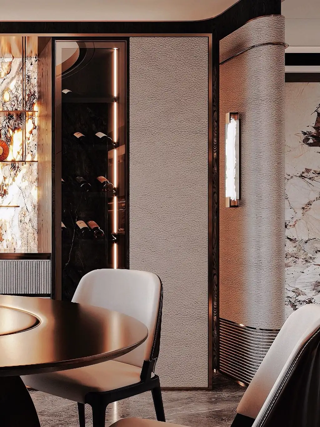 Italian Light Luxury Interior Rendering 05, interior view 14