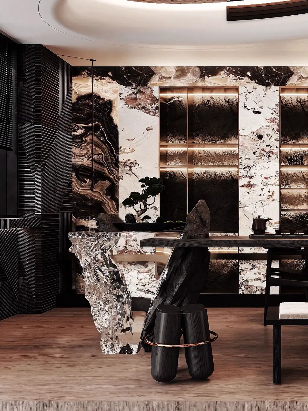 Italian Light Luxury Interior Rendering 05, interior view 16
