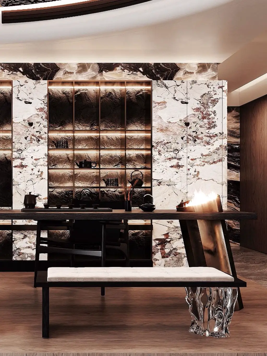 Italian Light Luxury Interior Rendering 05, interior view 17