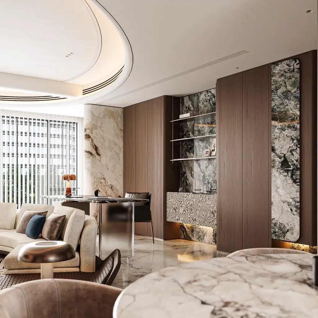 Italian Light Luxury Interior Rendering 06, interior view 4