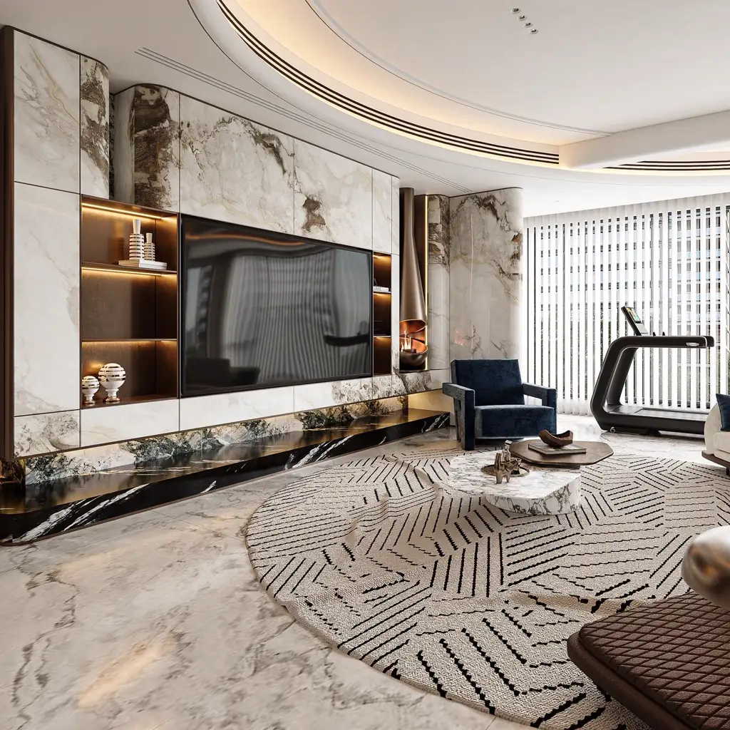 Italian Light Luxury Interior Rendering 06, interior view 5
