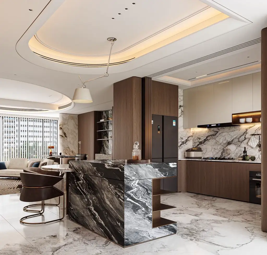 Italian Light Luxury Interior Rendering 06, interior view 9