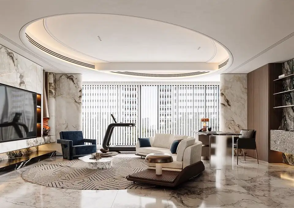 Italian Light Luxury Interior Rendering 06 cover rendering