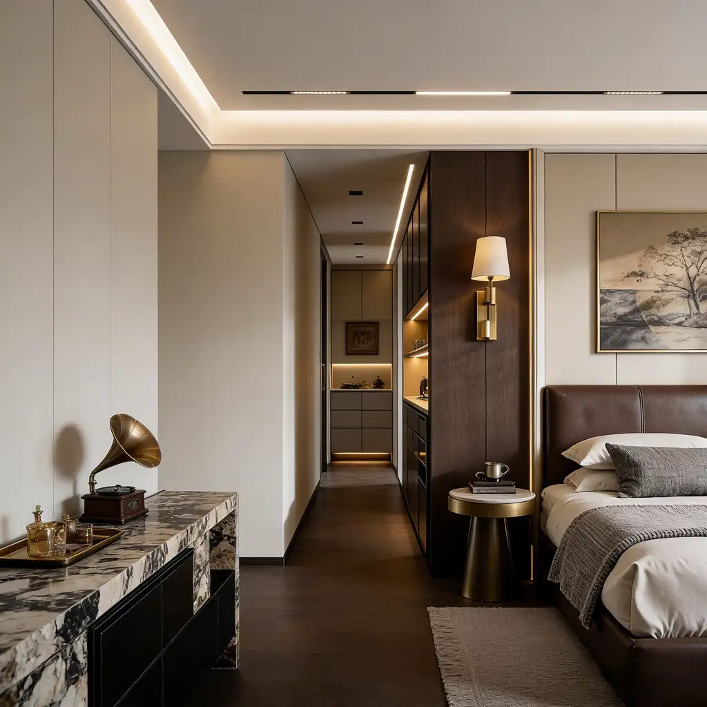 Italian Light Luxury Interior Rendering 07, interior view 8