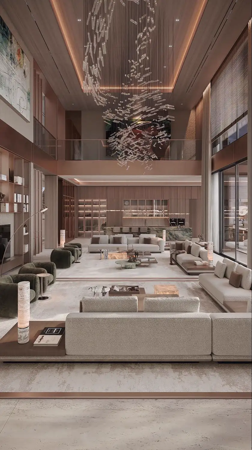 Italian Light Luxury Villa Rendering 01, interior view 4